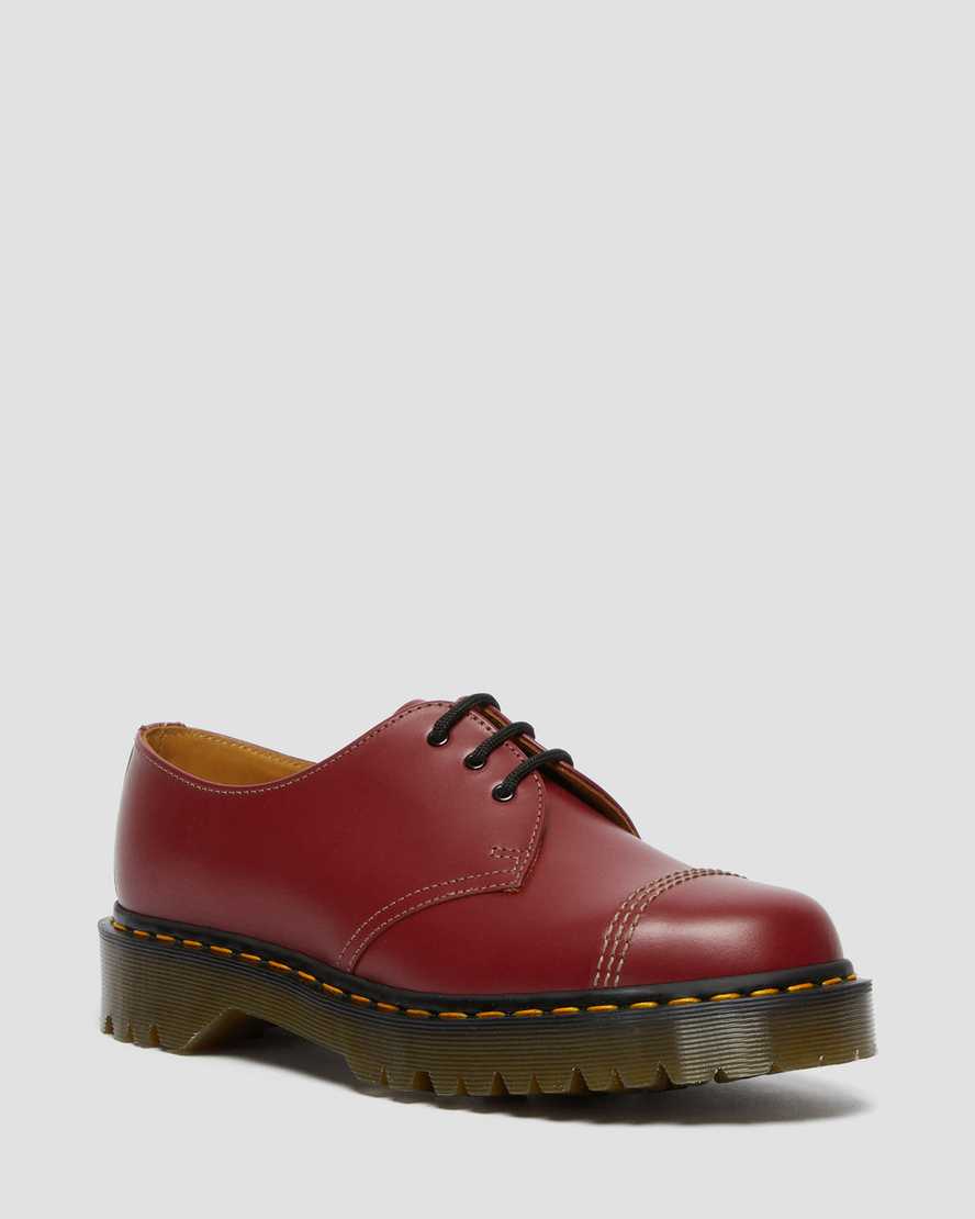 Dr. Martens 1461 Bex Toe Cap Vintage Oxford Sko Herre Burgunder [4298FTKEH]